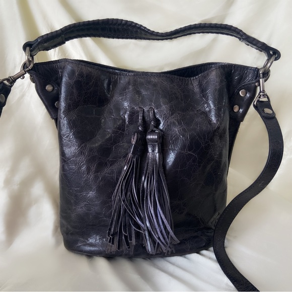 Patricia Nash Bags Patricia Nash Otavia Black Leather Bucket Bag